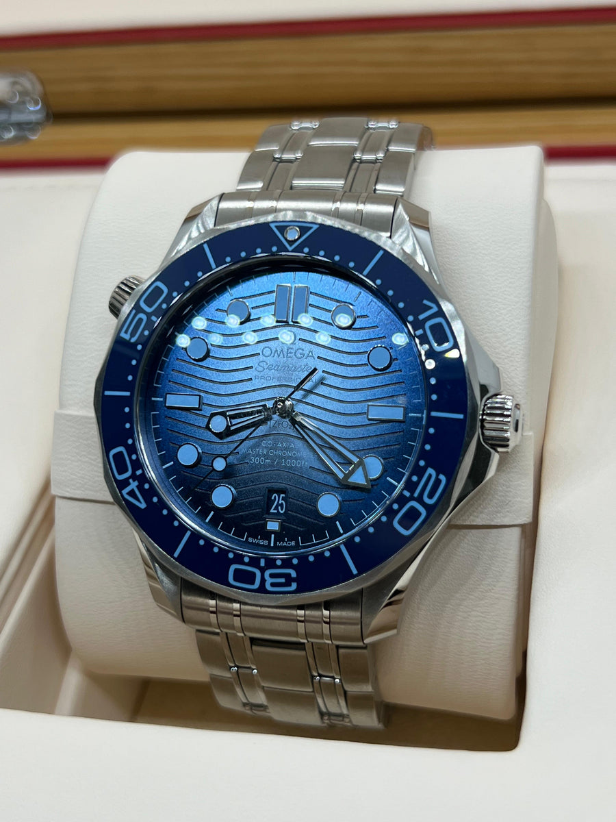 New/Sized Omega Seamaster Professional Summer 210.30.42.20.03.003 Box & Papers Dated 2023