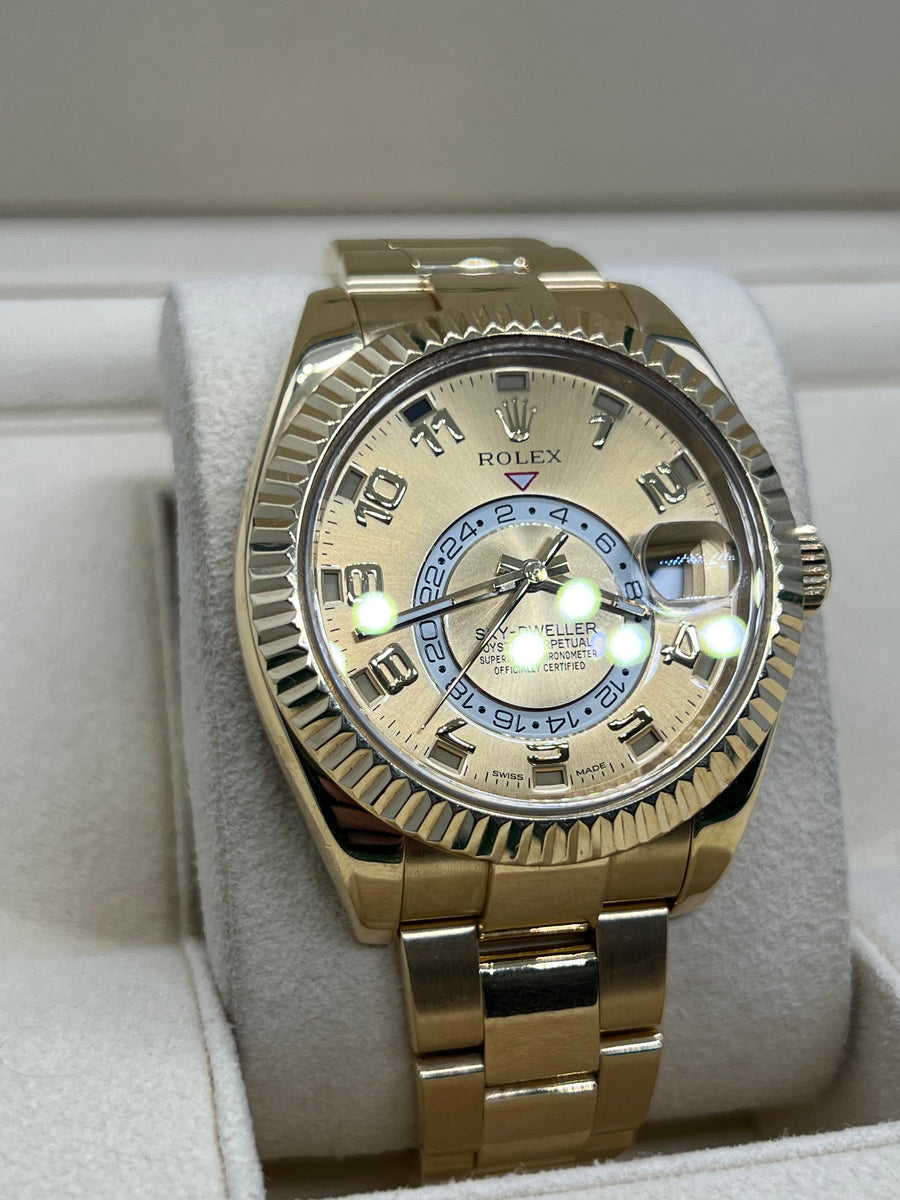 Rolex Skydweller 18k YG 326938 With Box & Papers