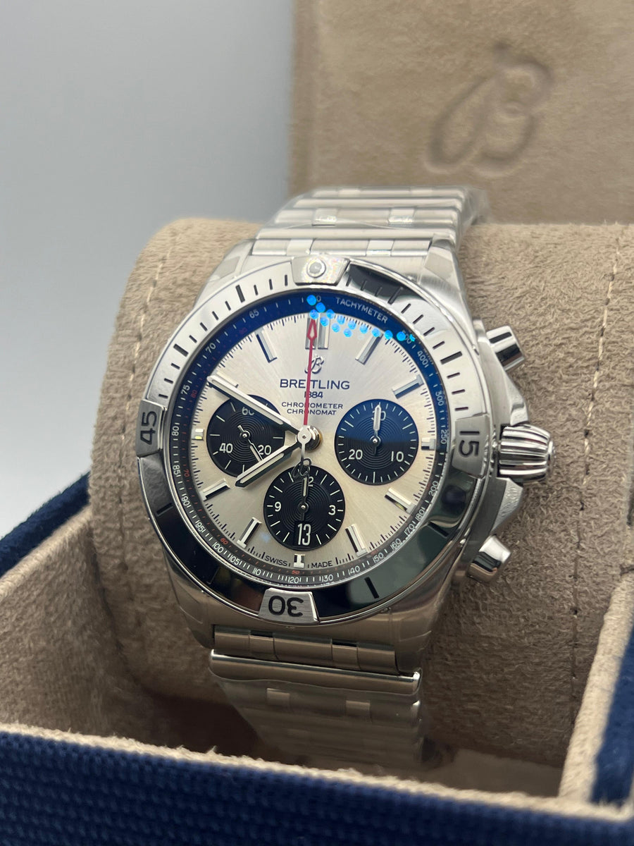 New/Unworn Breitling Chronomat Chronograph AB0134101G1A1 Complete Set Dated 2023