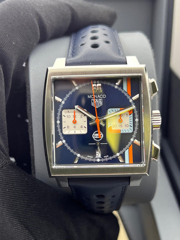 New/Unworn TAG Heuer Monaco Gulf CBL2115.FC6494 Complete Set