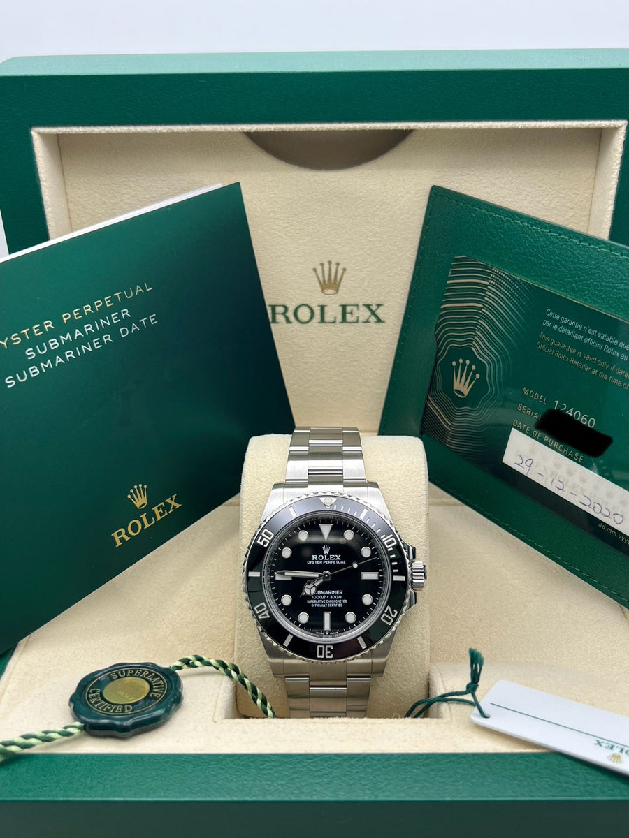 Rolex Submariner 124060LN Complete Set Dated 2020