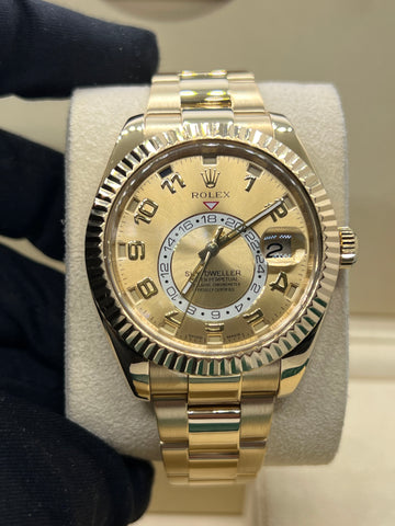 Rolex Skydweller 18k YG 326938 With Box & Papers