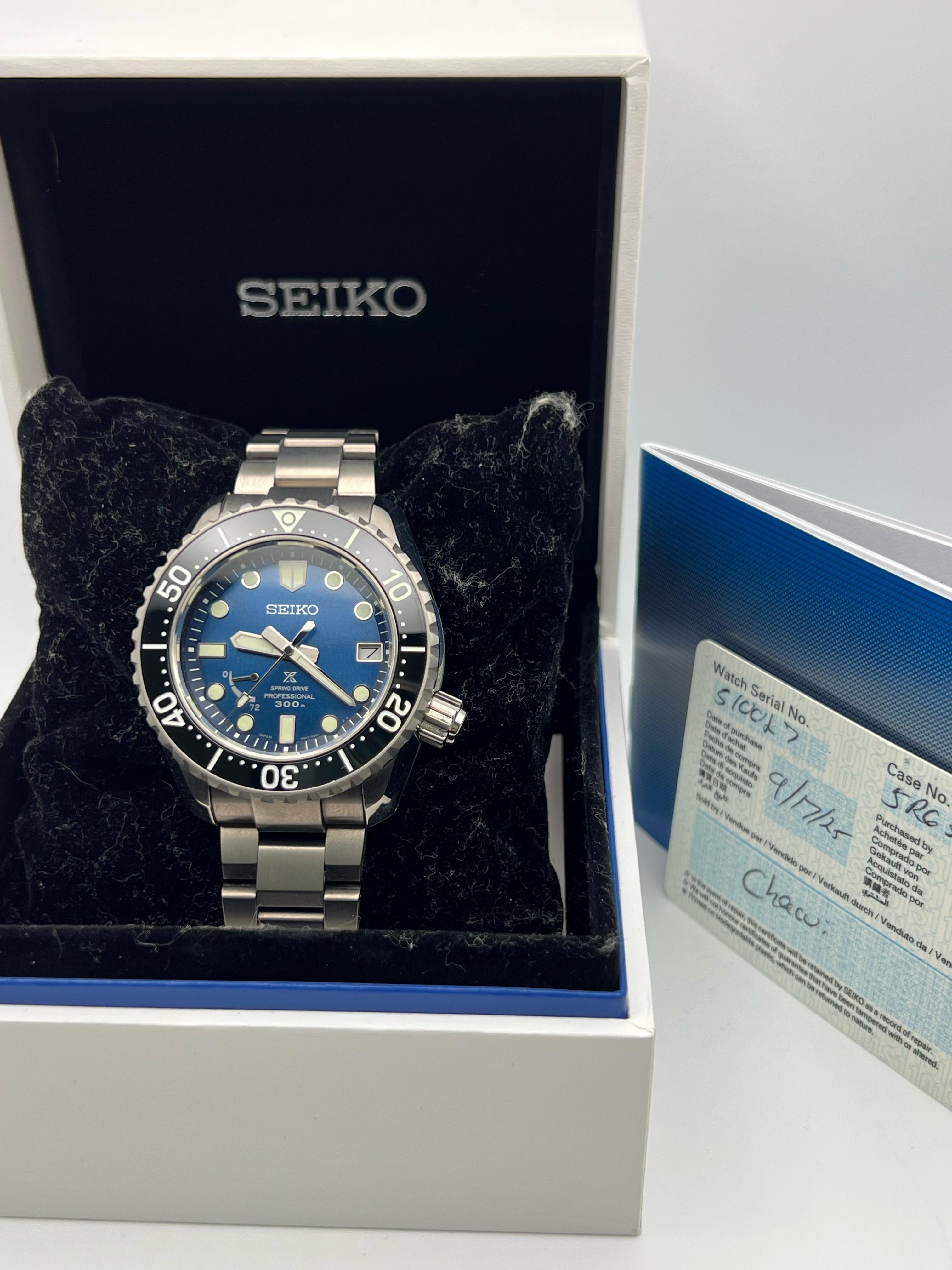 Seiko Prospex Lax Limited Edition SNR057 Spring Drive Complete Set