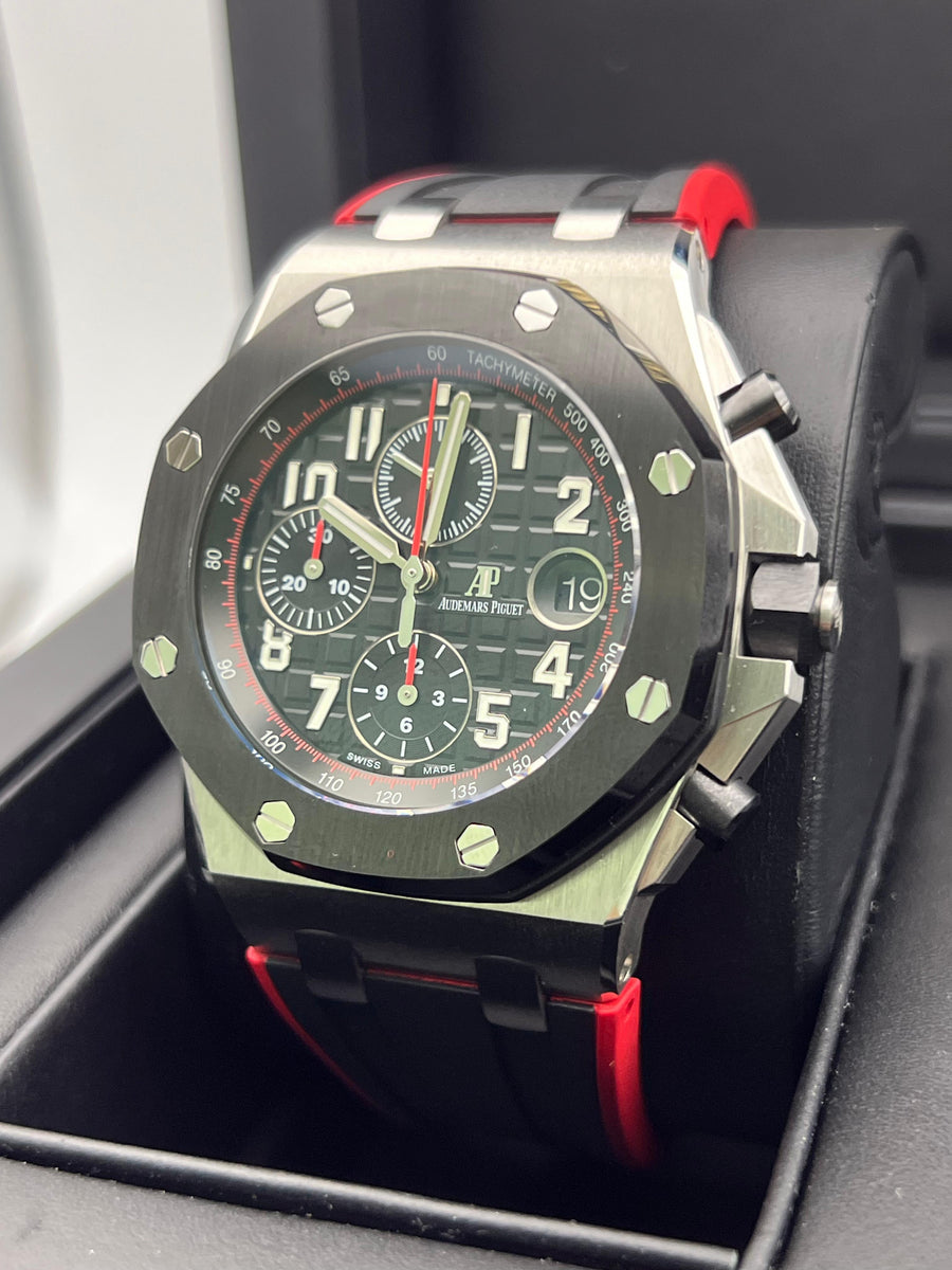 Like New Audemars Piguet Royal Oak Offshore Chronograph Vampire 26470SO.OO.A002CA.01 Complete Set Dated 2020