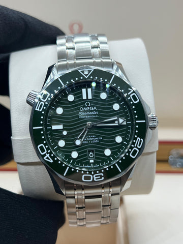 Omega Seamaster Professional 210.30.42.20.10.001 Green “Seaweed” Complete Set Dated 2024