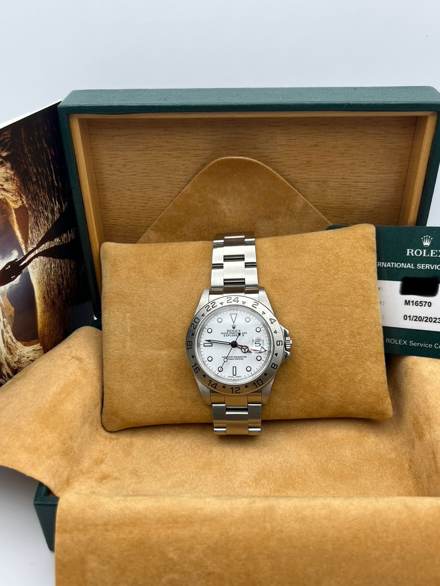 Rolex Explorer II Polar 16570 With Box & Service Papers Dated 2023