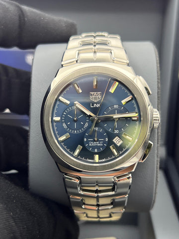 New/Unworn Tag Heuer Link Chronograph CBC2112.BA0603 Complete Set