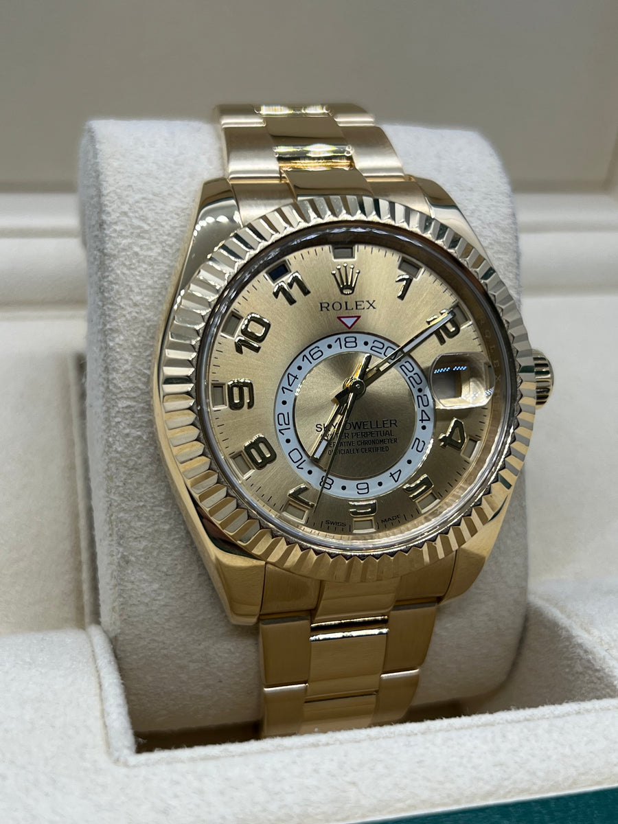 Rolex Skydweller 18k YG 326938 With Box & Papers