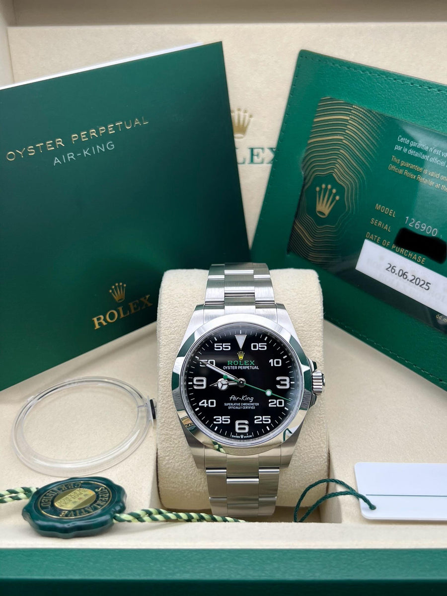 New/Unworn Rolex Airking 126900 Complete Set Dated 06/2025