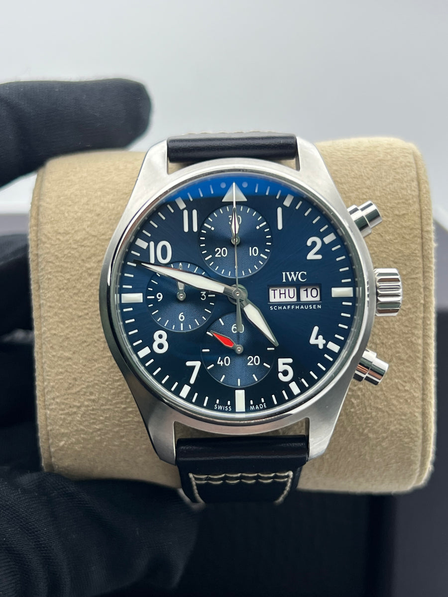 IWC Pilot Chronograph IW388101 Complete Set + 2 OEM Rubber Bands
