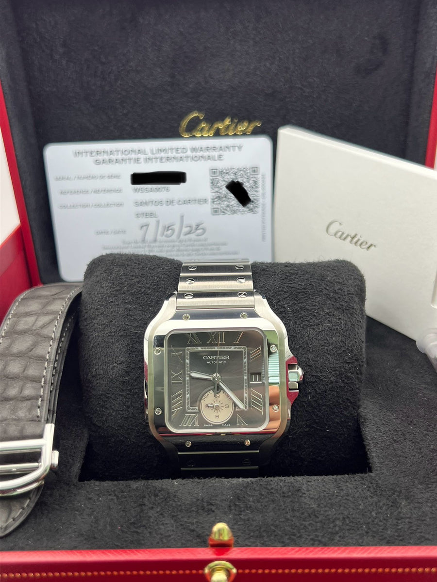 Like New Cartier Santos Dual Time WSSA0076 Complete Set Dated 07/2025