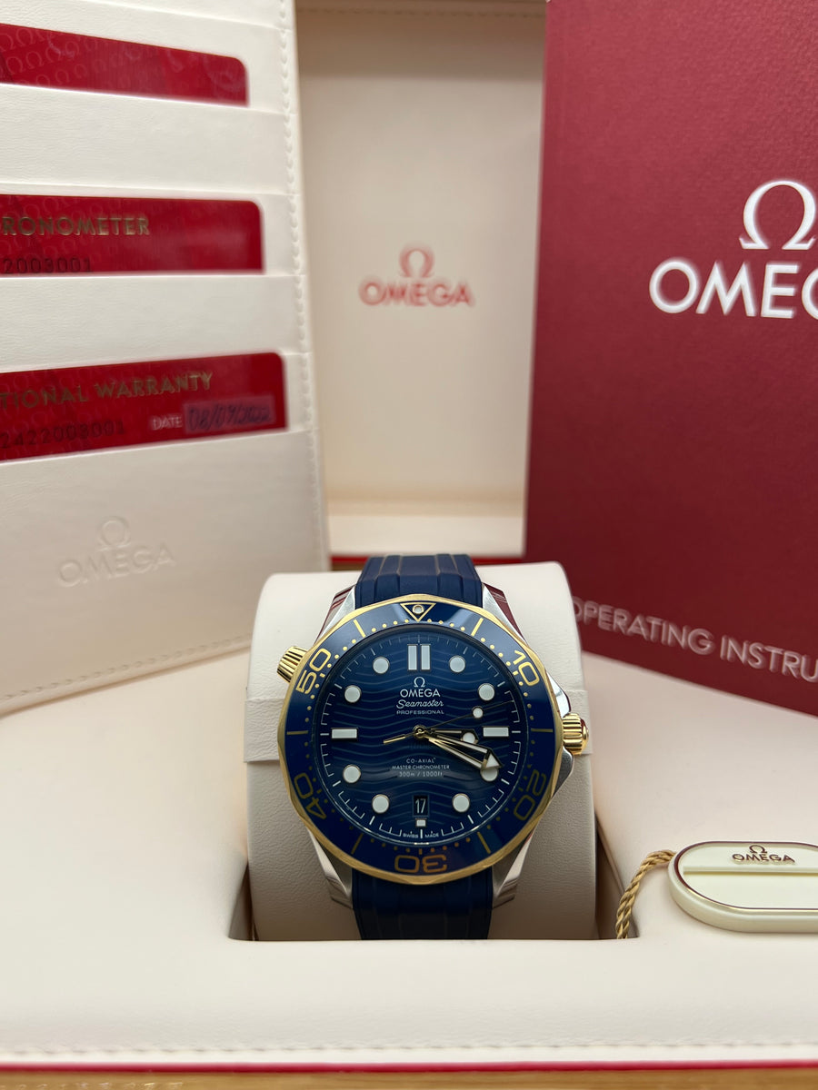 Omega Seamaster Professional Two Tone 210.22.42.20.03.001 Complete Set Dated 2022