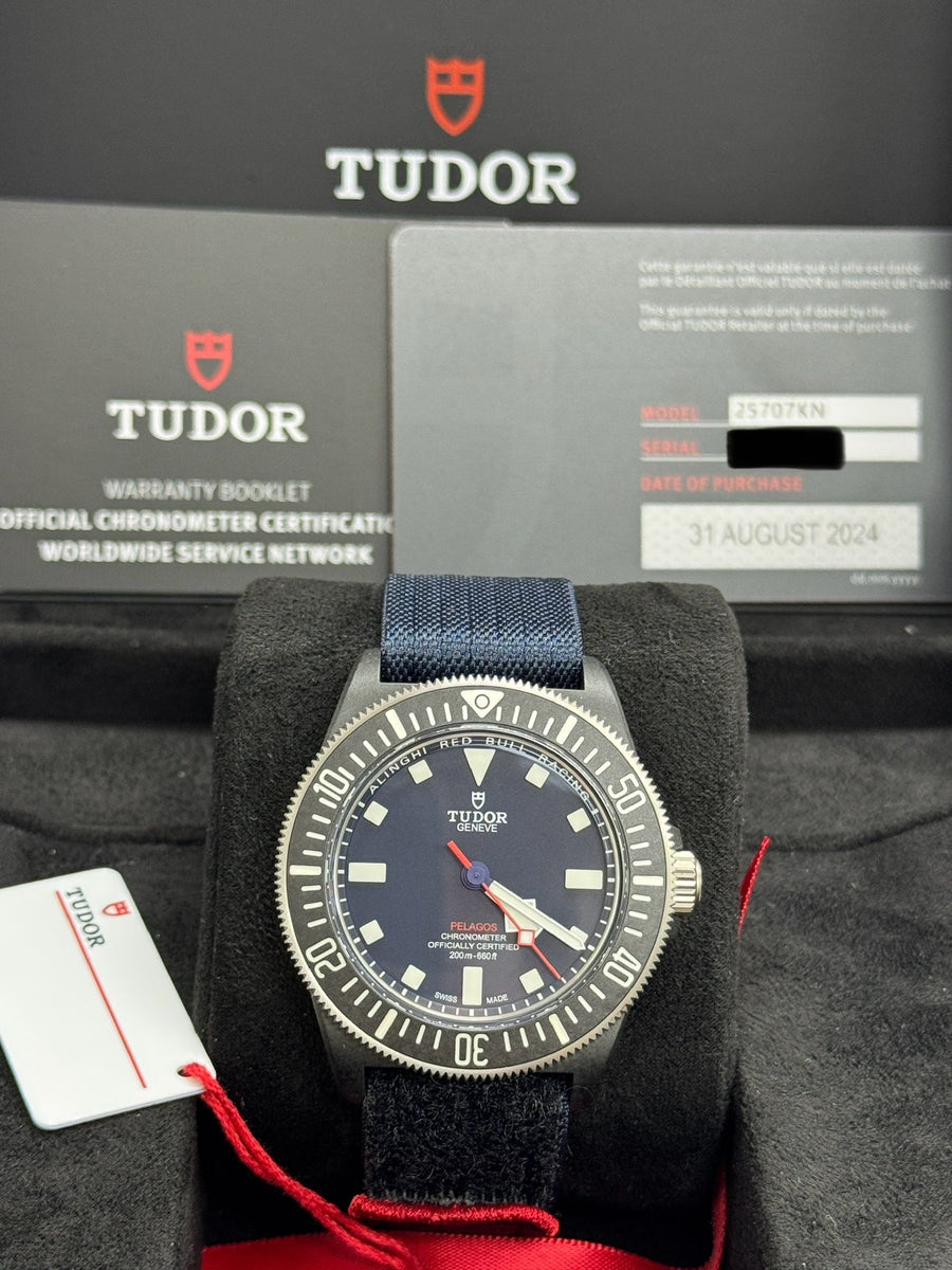 New/Unworn Tudor Pelagos FXD Red Bull 25707KN Complete Set Dated 08/2024