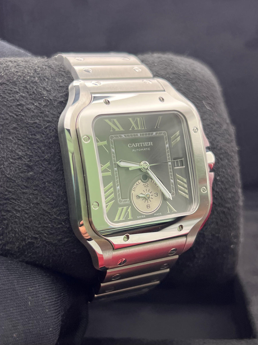 Like New Cartier Santos Dual Time WSSA0076 Complete Set Dated 07/2025