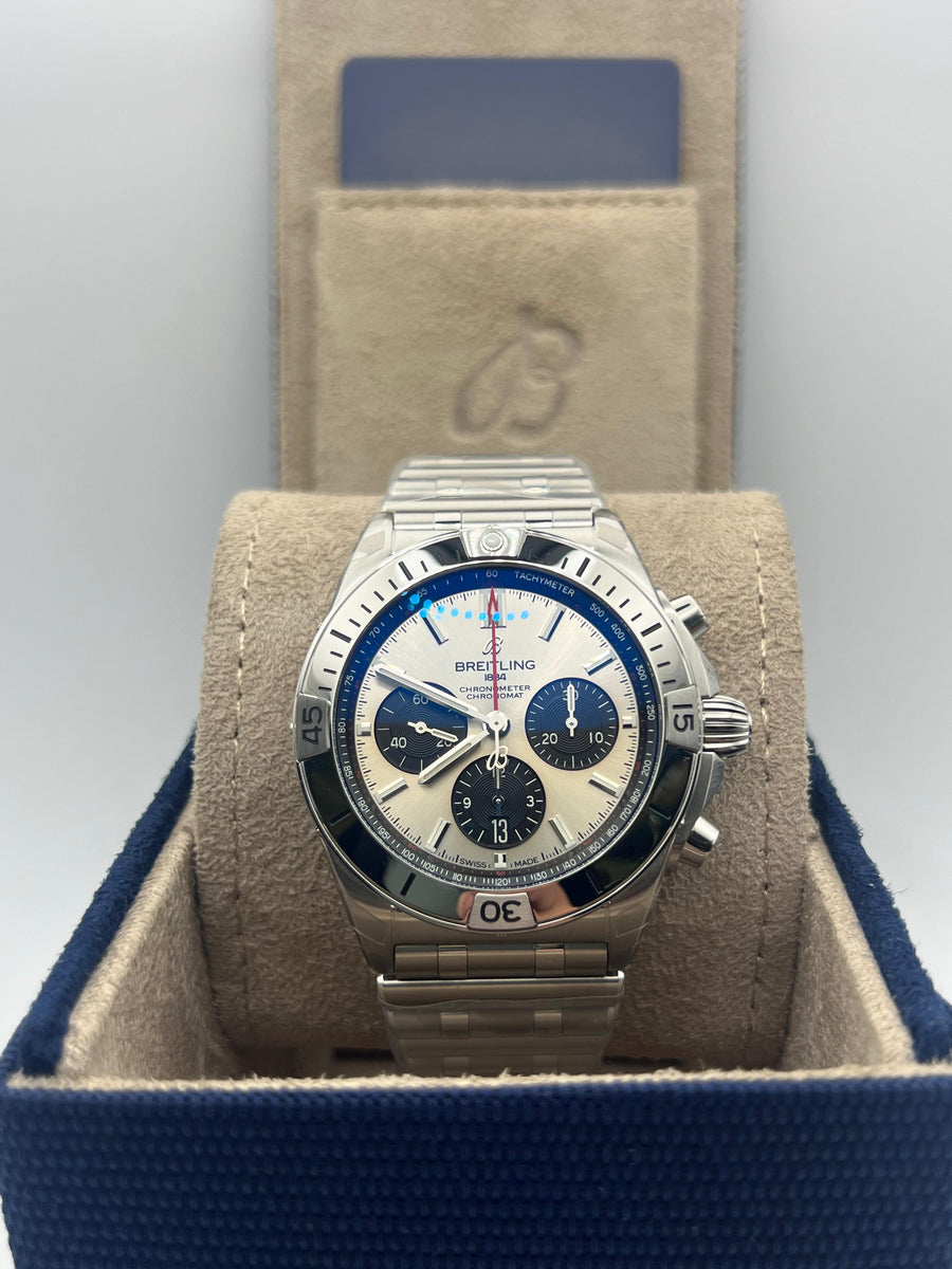 New/Unworn Breitling Chronomat Chronograph AB0134101G1A1 Complete Set Dated 2023