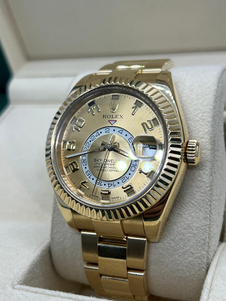 Rolex Skydweller 18k YG 326938 With Box & Papers