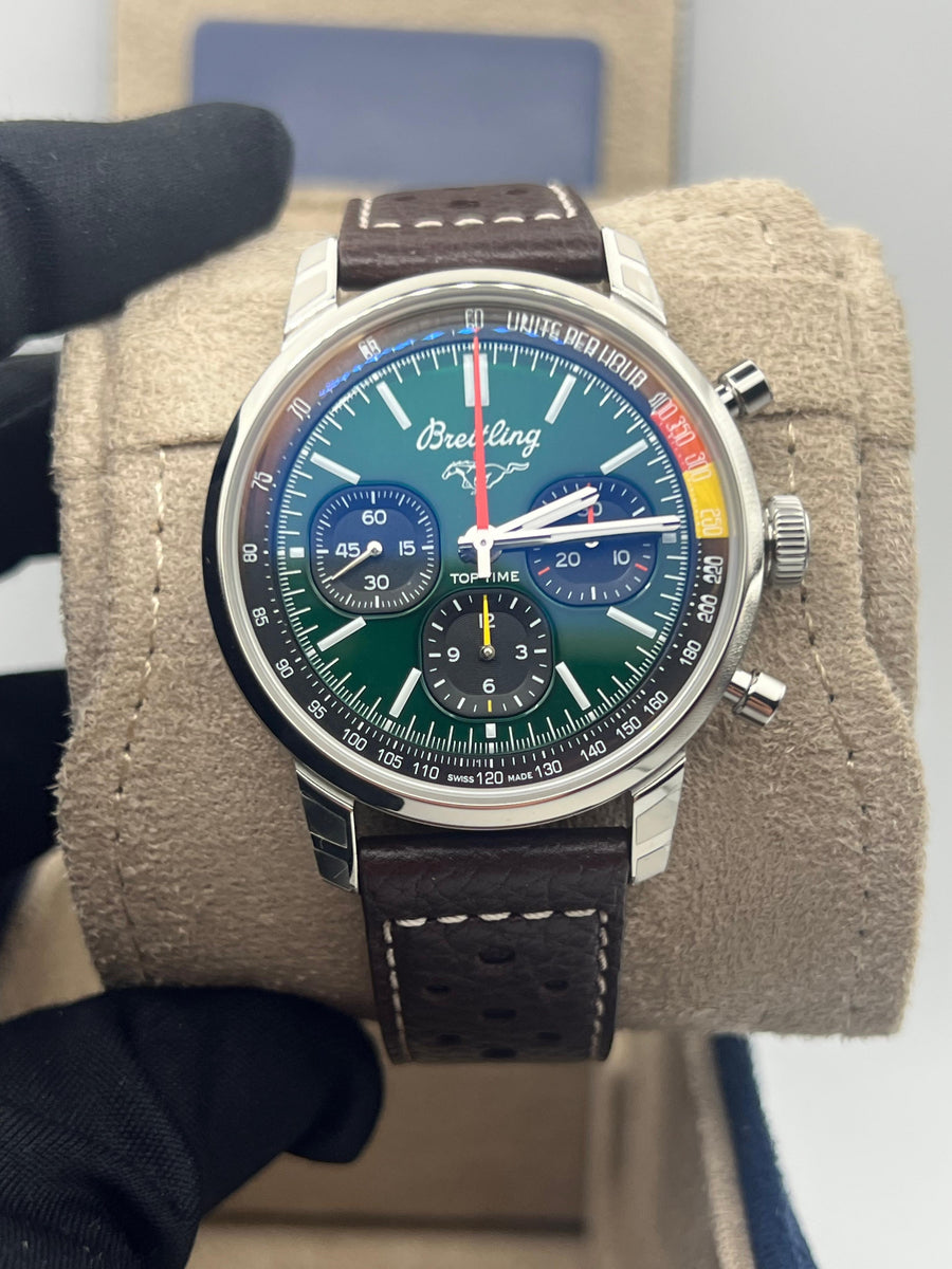 New/Unworn Breitling Top Tome Ford Mustang AB01762A1L1X1 Complete Set Dated 2025