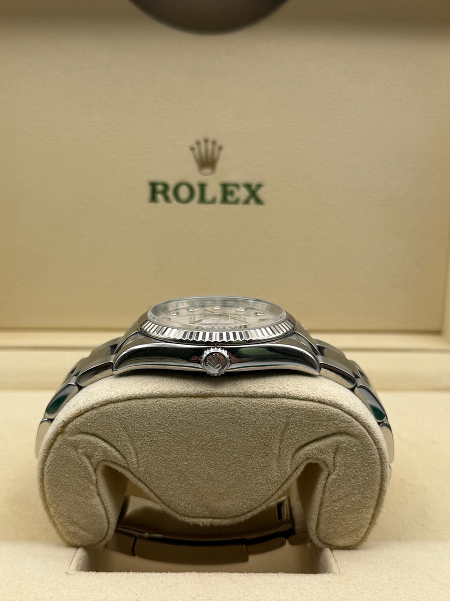 Rolex Datejust 116234 Certified Pre Owned Dated 08/2025 and Original Warranty Card Dated 2012