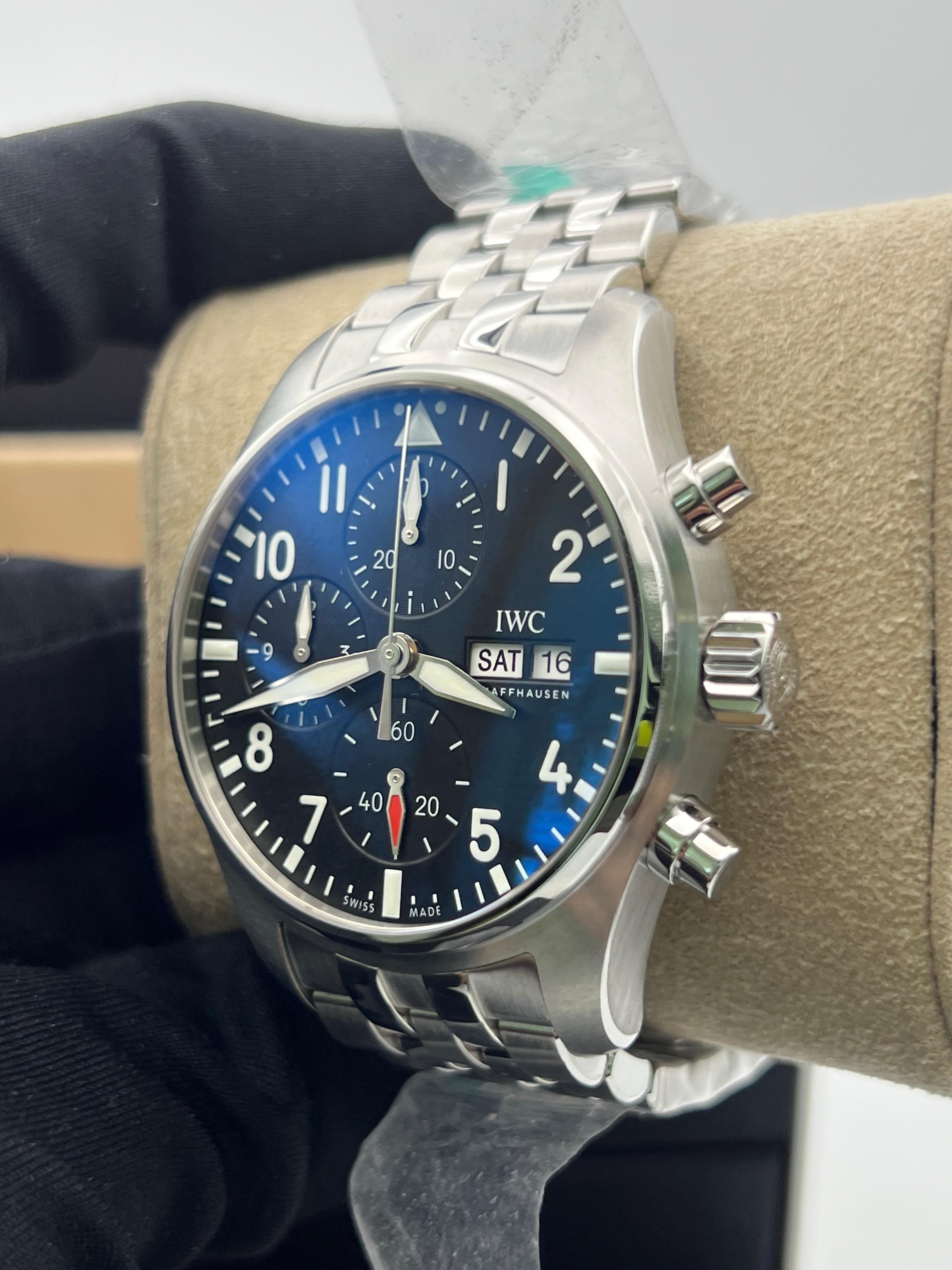 New/Unworn IWC Pilot Chronograph IW388113 Complete Set Dated 08