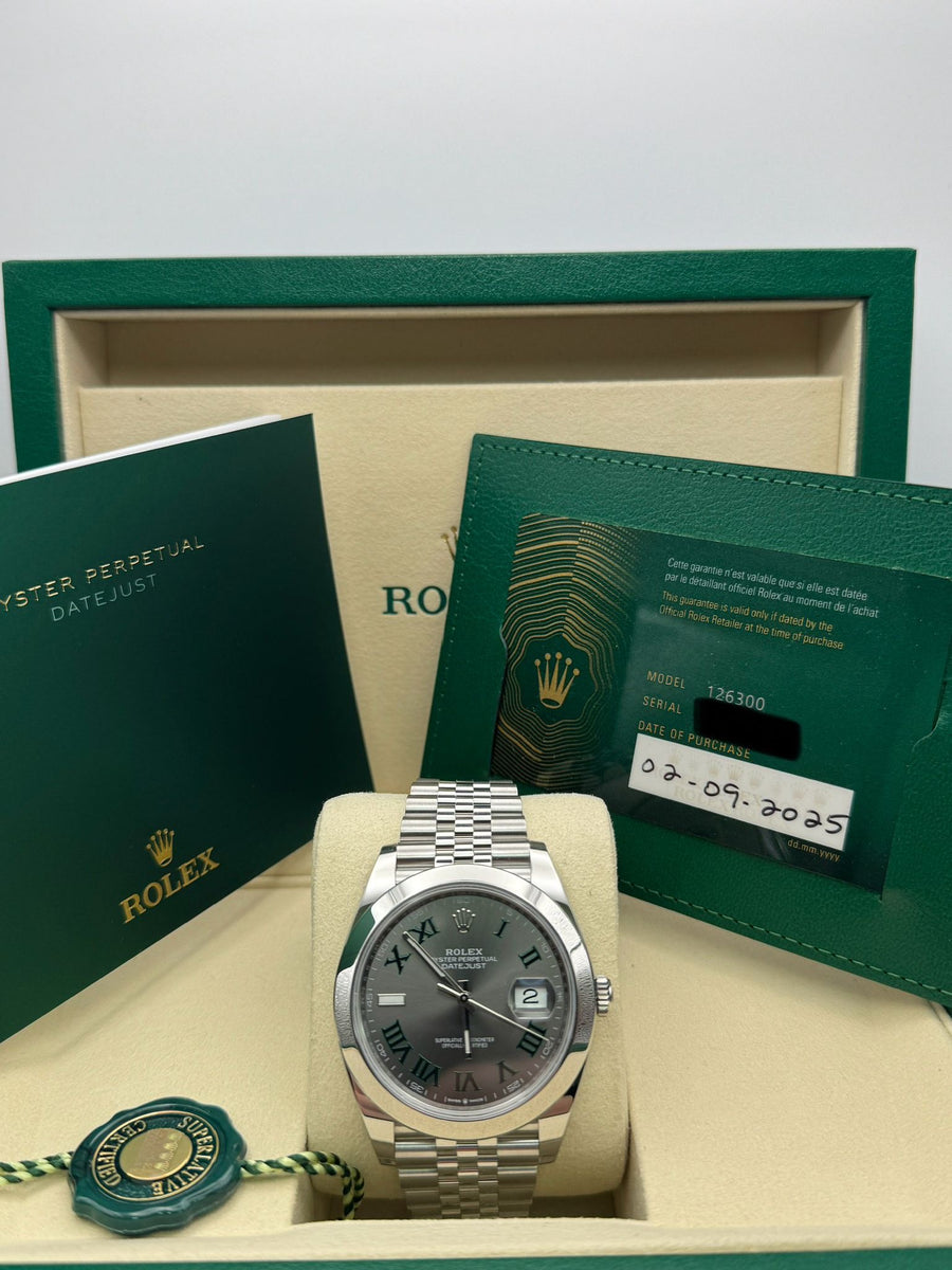 New/Unworn Rolex Datejust Wimbledon 126300 With Papers Only Dated 09/2025