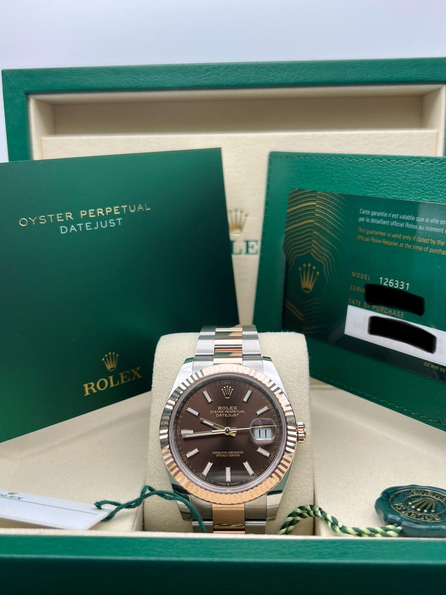 Like New Rolex Datejust Two Tone RG 126331 Complete Set Dated 06/2025