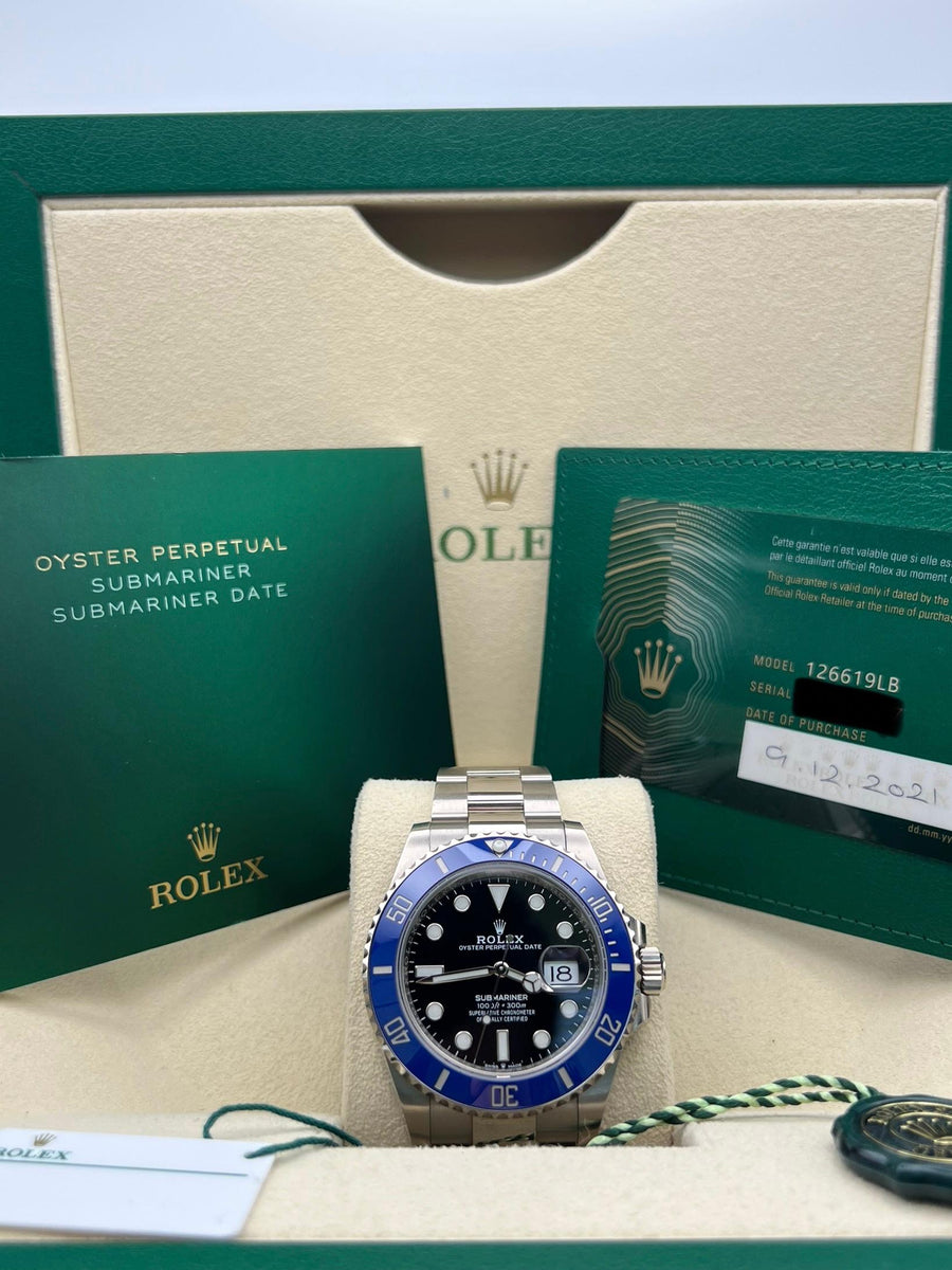 Rolex Submariner Date 18K WG 126619LB With Box & Papers Dated 2021