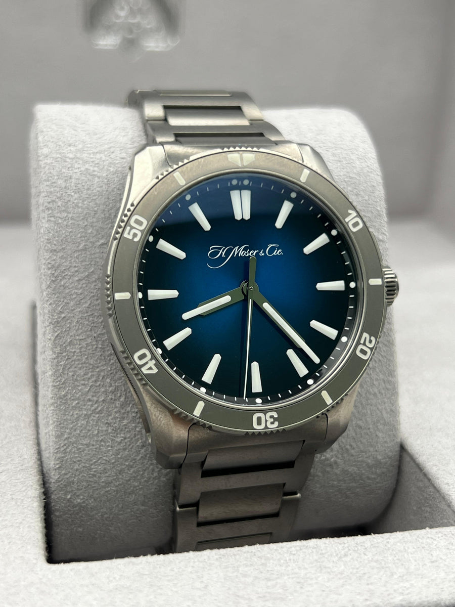H Moser & Cie Pioneer 40mm Titanium Limited Edition 3200-0500 Complete Set Dated 2023