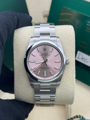 Rolex Oyster Perpetual 124200 Pink Complete Set Dated 12/2024