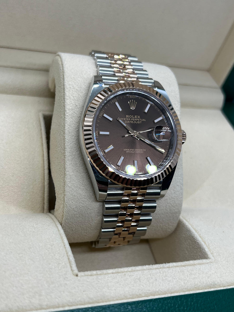 Rolex Datejust Two Tone Rose 41mm Ref# 126331 Box & Papers