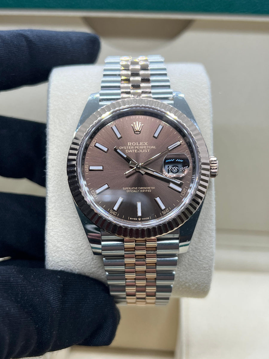 Rolex Datejust Two Tone Rose 41mm Ref# 126331 Box & Papers