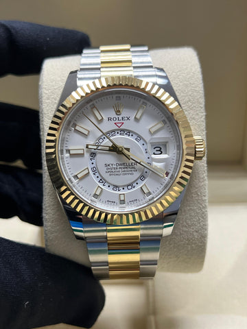 Rolex Skydweller Two Tone 326933 Complete Set