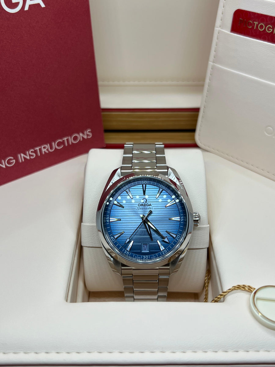 New/Unworn Omega Seamaster Aquaterra Summer 220.10.41.21.03.005 Complete Set Dated 2024