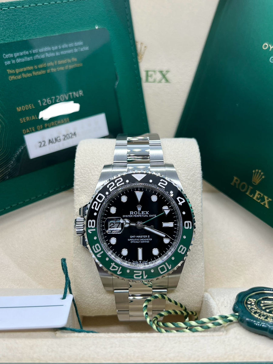 New/Unworn Rolex GMT Master II “Sprite” 126720VTNR Complete Set Dated 08/2024