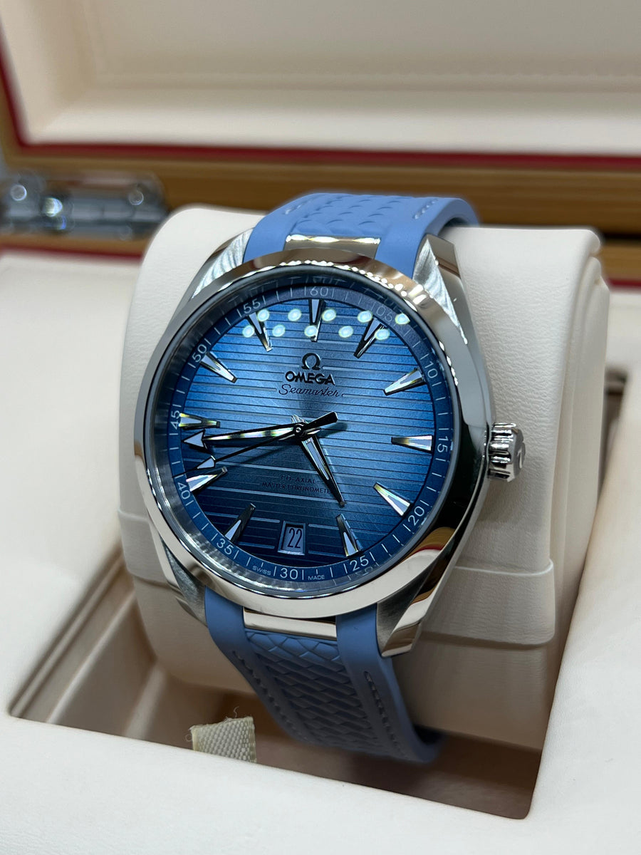 New/Unworn Omega Seamaster Aquaterra Summer 220.12.41.21.03.008 Complete Set Dated 06/2024