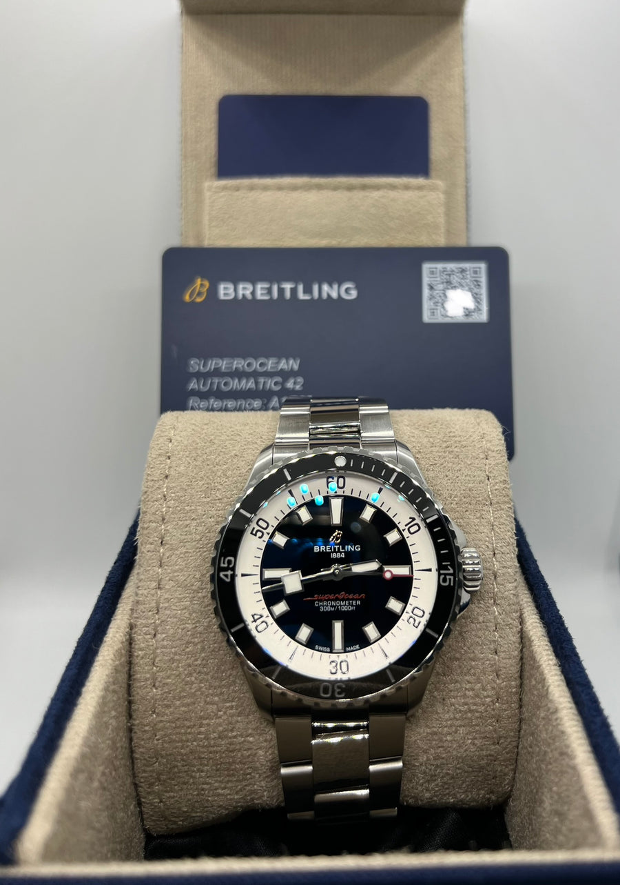 Breitling Superocean 42 ref#A17375211B1A1 Complete Set
