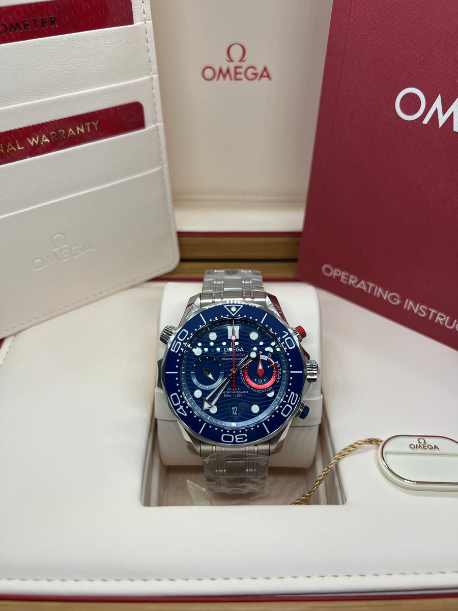 New/Unworn Omega Seamaster Chronograph Americas Cup 210.30.44.51.03.002