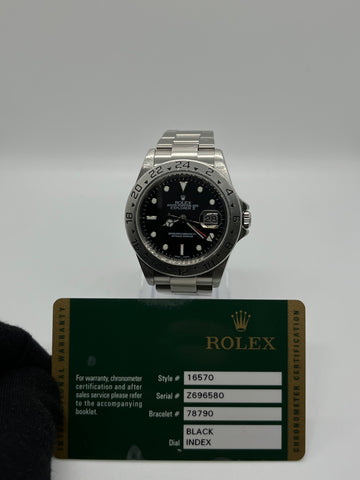 Rolex Explorer II with Warranty card ref# 16570