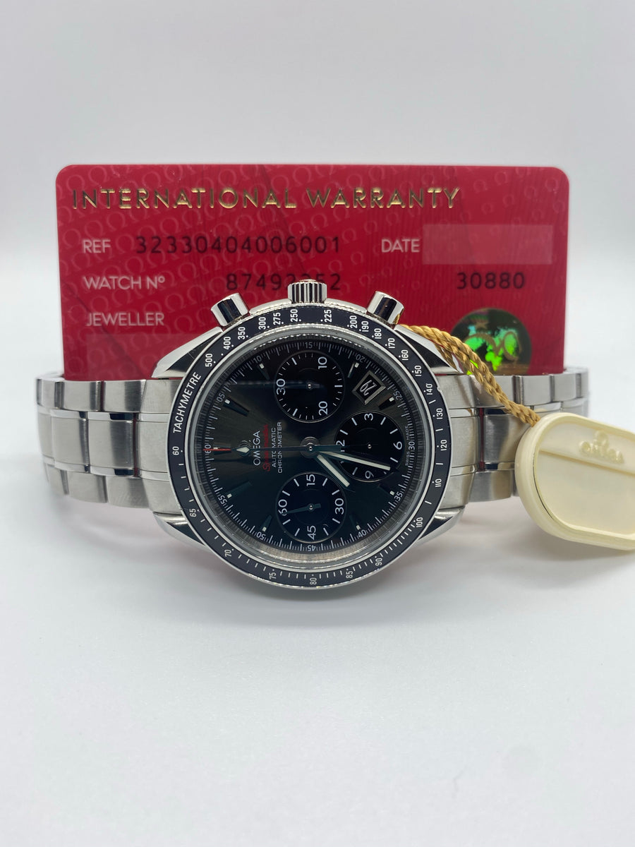 PreOwned Omega Speedmaster Date With Papers Ref#323.30.40.06.001
